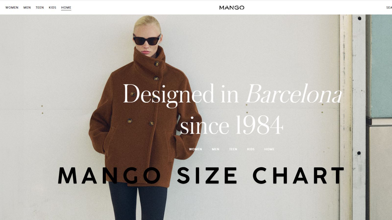 MANGO Size Chart Women's and Men's Clothing Conversion Guide (US, EU